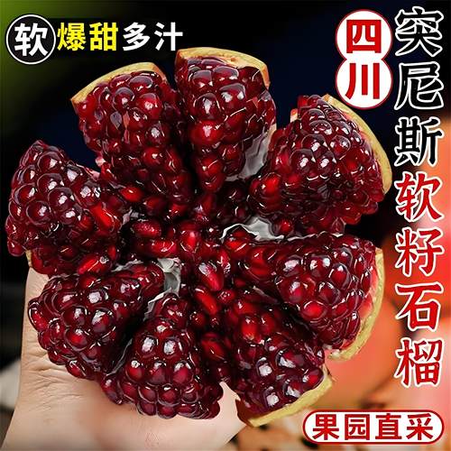 会理突尼斯软籽石榴爆甜多汁现摘
