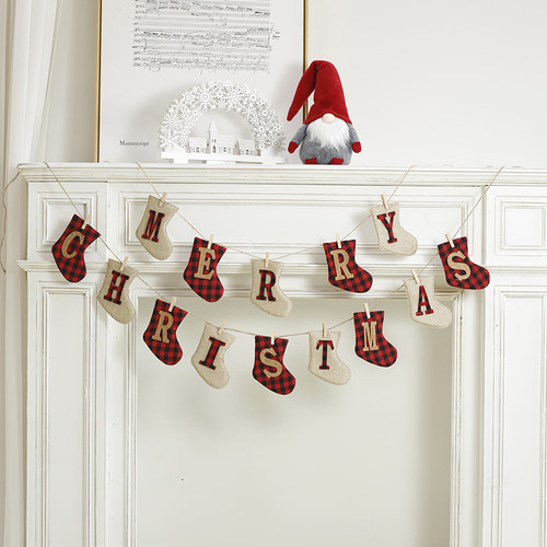 珍世缘christmas装饰挂旗