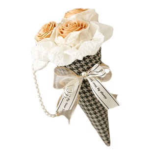 2026新款创意214情人节礼物冰淇淋花束成品女友女生伴手礼玫瑰花