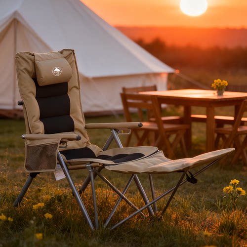 露营沙滩椅户外折叠椅便携式午休靠背休闲躺椅野外钓鱼椅