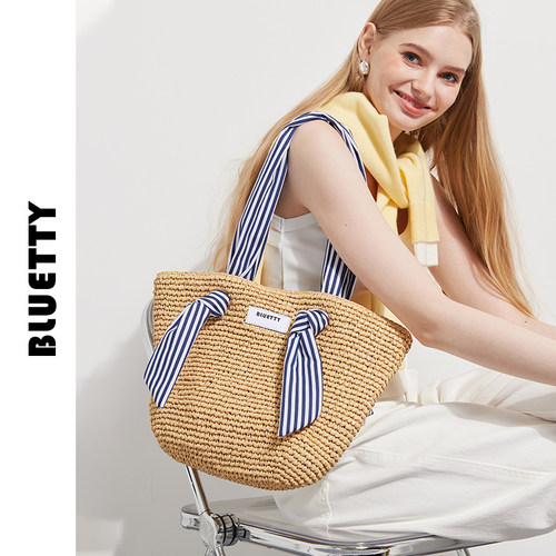 BLUETTY春夏女包新款度假草编包