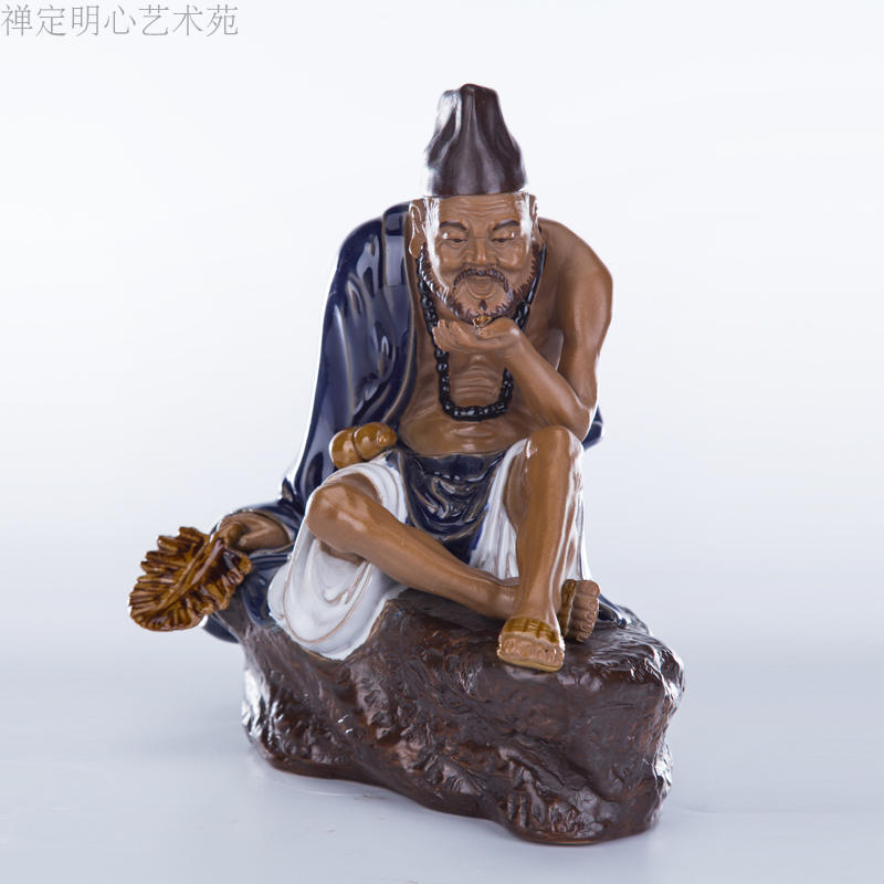 中式古典风格家居装饰摆件 石湾公仔 陶瓷人物雕塑佛像活佛济公