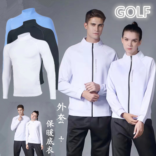秋冬GOLF高尔夫长袖保暖衣服装 高尔夫外套上衣男女长袖T恤有加绒