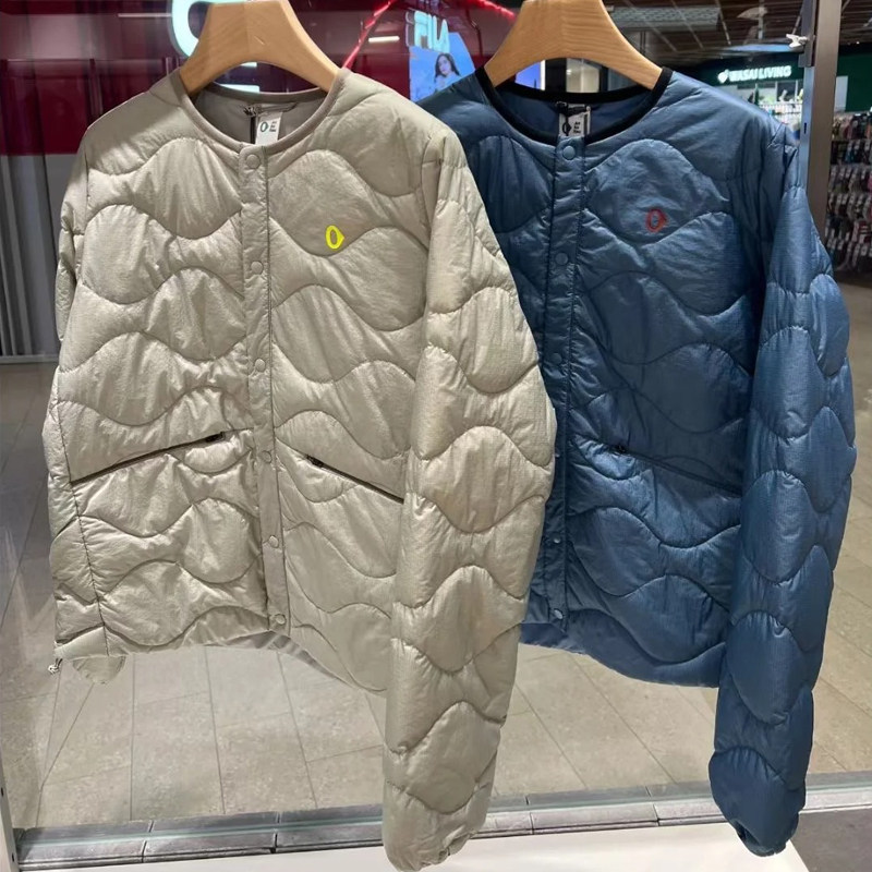 素然开衫轻量短款圆领女羽绒服