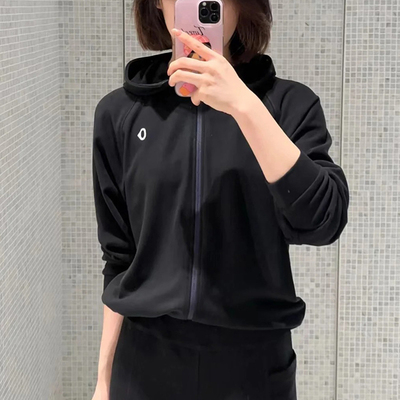 素然宽松短磨毛连帽外套女士新款