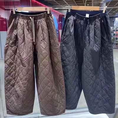 素然宽松中腰棉松珩棉阔腿裤