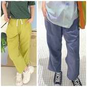 子 24年夏季 女士新品 素然裤 户外干爽梭织拼接直筒裤 A0241PA31