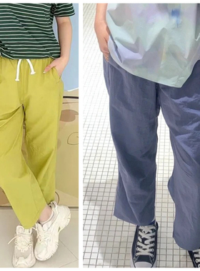 素然裤子 24年夏季女士新品户外干爽梭织拼接直筒裤 A0241PA31