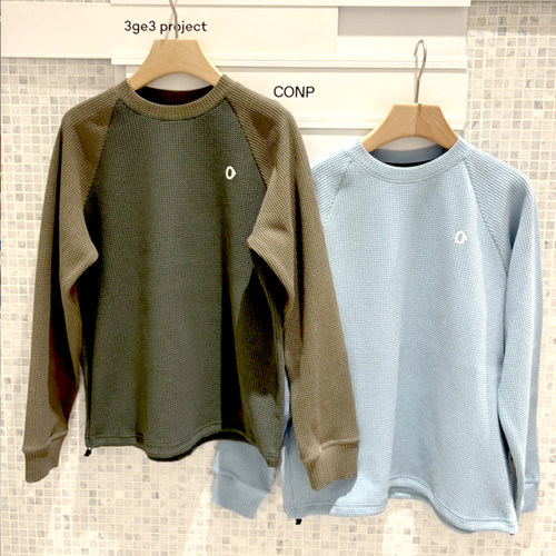 素然新品女士华夫格长袖卫衣