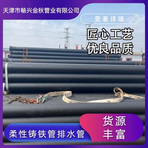 柔性铸铁排水管楼房下水管道铸铁管DN50 75 100150200柔性铸铁管