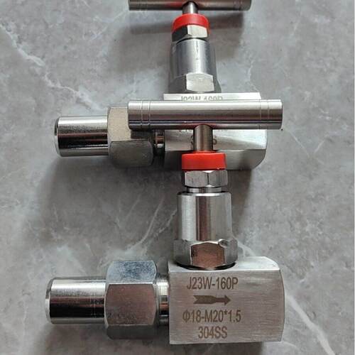 J23/13W-160P不锈钢压力表针形阀 一头焊接18MM 一头螺纹M20*1.5