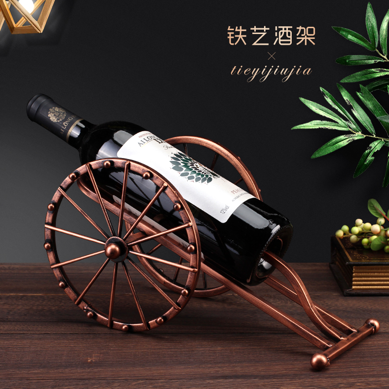 创意红酒架欧式葡萄酒架子时尚酒瓶架倒挂放高脚杯架装饰摆件酒架