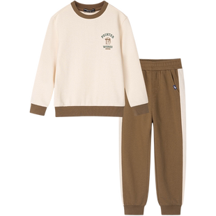 进口同款hazzys童装哈吉斯男童套装秋季新款长袖长裤两件套