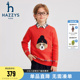 hazzys哈吉斯童装 男童线衣2025秋中大童毛衣百搭卡通针织衫