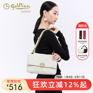 金利来2026新款时尚真皮女包头层牛皮单肩包小众百搭潮轻奢斜挎包