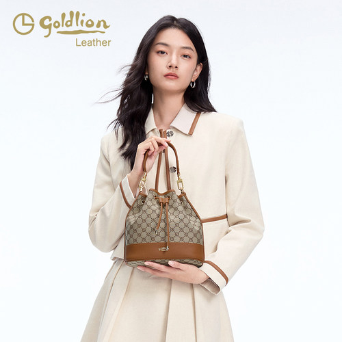 金利来单肩包印花小百搭