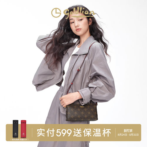 金利来女包2026新款时尚百搭印花小包女式通勤包老花单肩斜挎包潮