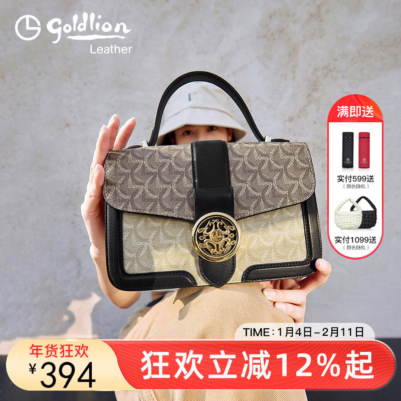 金利来女包2026年新款手提包风琴包复古小众设计时尚单肩斜挎包潮
