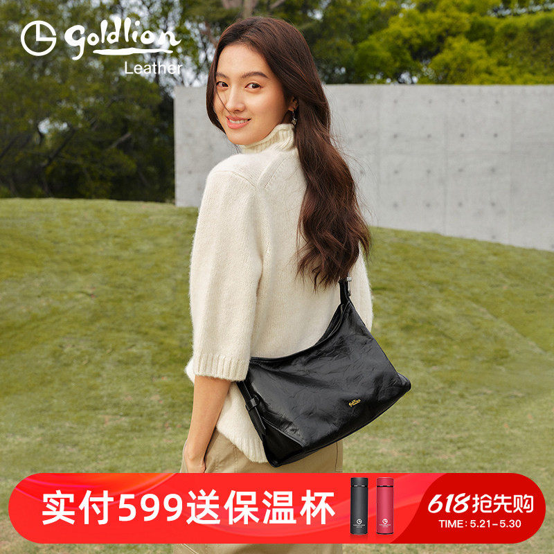 金利来2026新款hobo女包真皮大容量通勤手提包小众设计单肩斜挎包