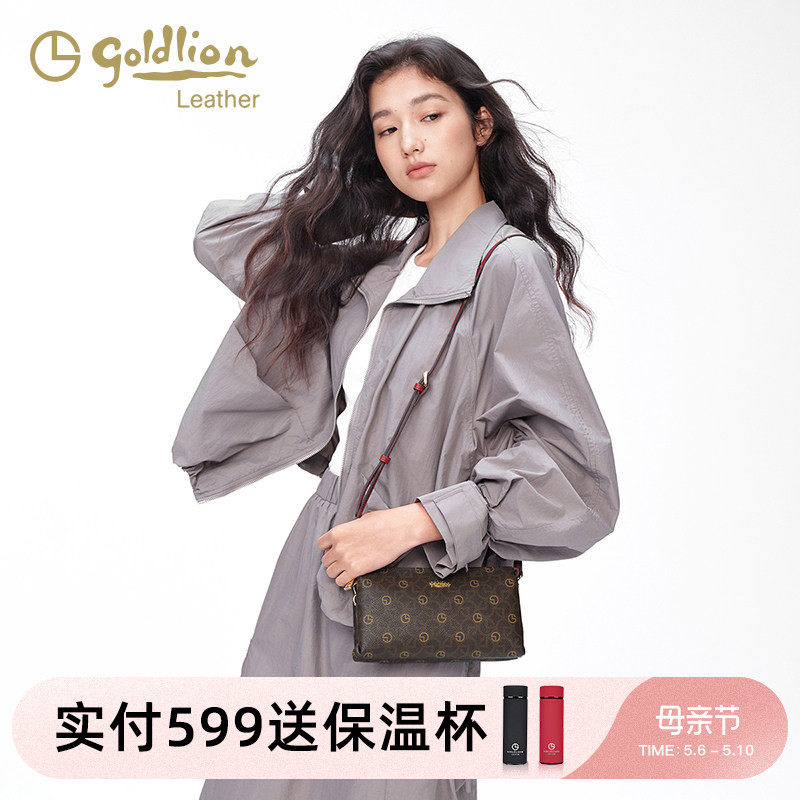 金利来女包2026新款时尚百搭印花小包女式通勤包老花单肩斜挎包潮