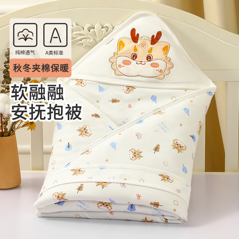 包被婴儿初生秋冬厚款新生儿纯棉抱被防惊吓包单春季宝宝产房用品