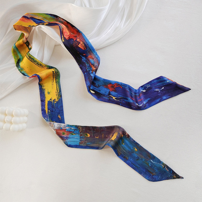 小长条丝巾腰带女2025新款搭配衬衫装饰领巾发带绑发丝带绑包飘带