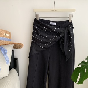 波点三角巾丝巾腰带女2025新款腰间配饰屁帘叠穿装饰领巾披肩外搭