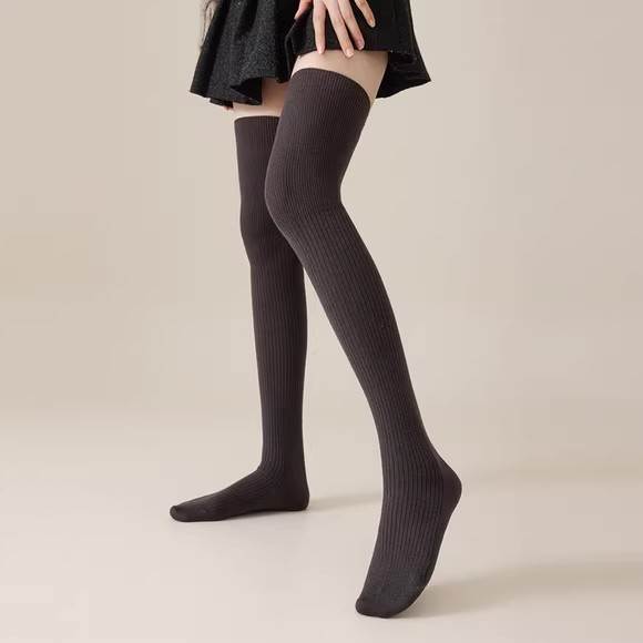 加长过膝袜女秋冬款加绒加厚保暖高筒过膝盖长筒大腿毛绒袜滑雪袜