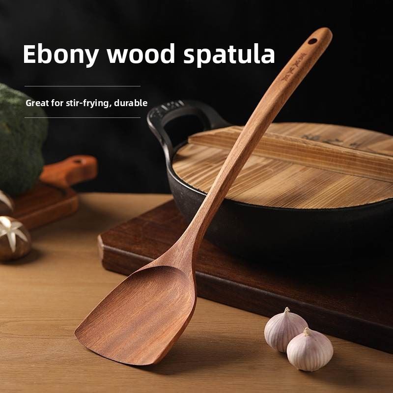 乌檀木锅铲家用不粘锅专用木质木勺木头炒菜铲子食品级耐高温木铲
