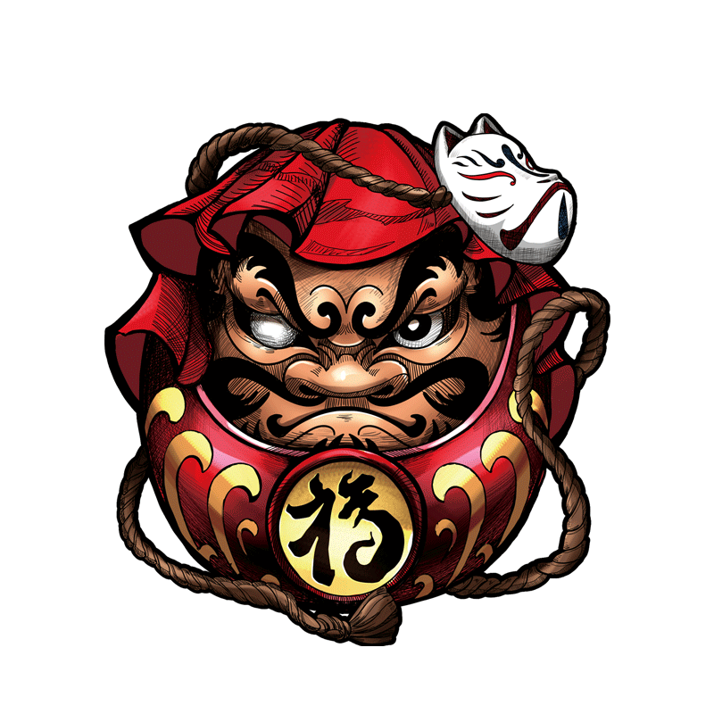 浮生日系达摩车贴吉祥物jdm个性
