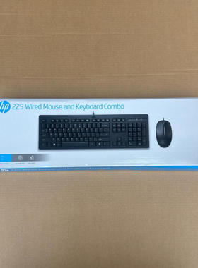 HP/惠普 225有线键鼠套装办公键盘鼠标 黑色 286J4AA