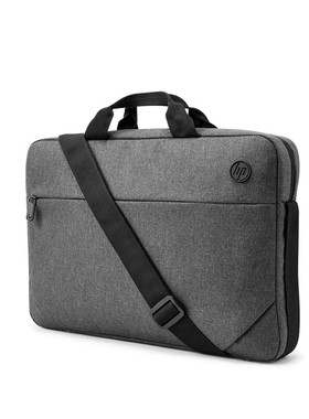 HP/惠普原装笔记本电脑包15.6英寸斜跨手提单肩包灰色轻薄1E7D7AA