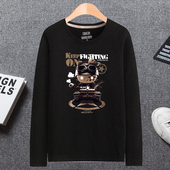 t恤男圆领加肥加大码 t恤打底衫 男装 潮流长袖 体恤春秋新款 纯棉长袖