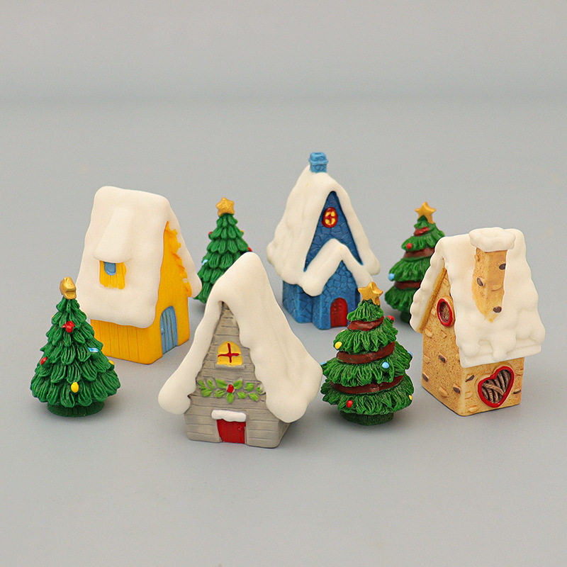 娃娃屋迷你仿真雪房模型圣诞节