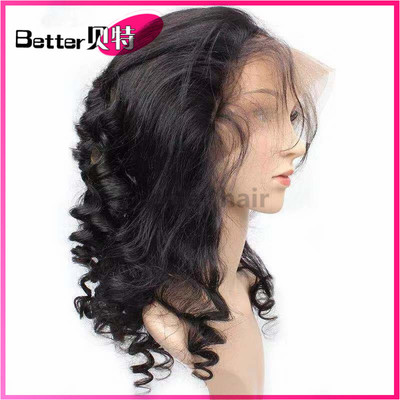8A Human full lace 360 closure loose wave hair brazilian