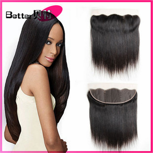 Frontal straight Closure13x4 Hair 假发发块 Brazilian Lace
