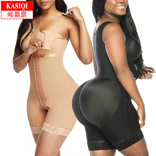 Shape Wear网布蕾丝连体塑身衣女收腹提臀美体衣连体紧身胸衣