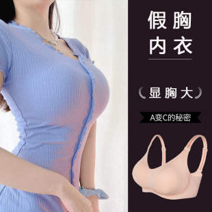 硅胶内衣假胸套装 胸垫超大文胸罩男女主播伪娘co假胸义乳 轻便款