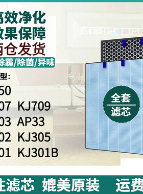 适配莱克空气净化器滤网KJ303/350/305/301B/KJ701-3/-1滤芯AP33