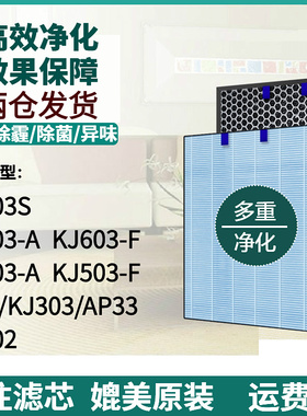 适配莱克/吉米空气净化器KJ603S/503/302/303/603-F/A过滤网AP33