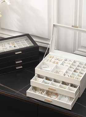 Light luxury jewelry storage box drawer style jewelry box