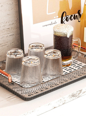 Tea tray, living room, light luxury tea sets, cup rack杯子架