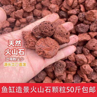 鱼缸专用火山石养鱼过滤石火山岩颗粒养鱼石头装饰用途鱼缸造景