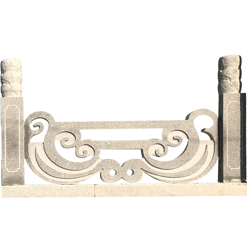 石雕栏板大理石汉白玉石栏杆护栏寺庙河道围栏升旗台石桥拱桥栏i.