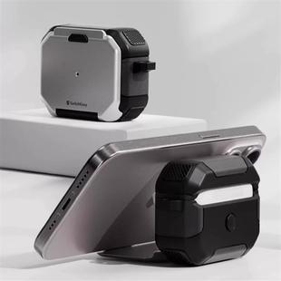 switcheasy适用苹果耳机壳AirPods Pro2保护套AirPodsPro二代耐刮金属扣环户外防丢全包TPU挂钩耳机包收纳盒