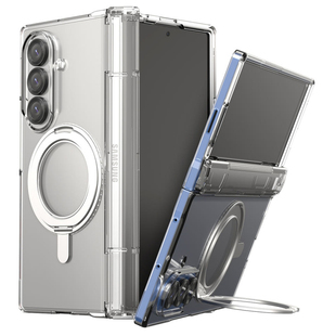 韩国araree适用三星Z Fold7手机壳无线磁吸折叠屏zfold7轻薄硬壳w26全包铰链防摔保护壳一体高防护透明带支架