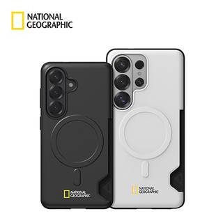 双层防摔s25ultra可插卡保护套Magsafe无线磁吸保护壳带卡槽放两张卡可挂绳 国家地理适用三星s26ultra手机壳