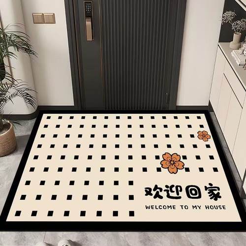 入户地垫奶油风门垫门口室内外进门脚垫裁剪pvc耐脏免洗可擦地毯