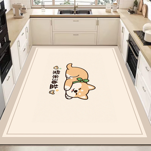 厨房地垫pvc可擦免洗家用皮革地毯整铺防滑防油防水入户耐脏脚垫