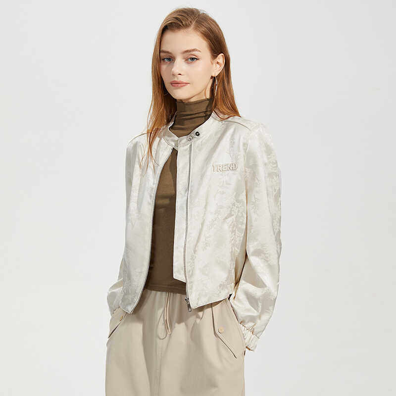 拉链短款外套女棒球服夹克上衣